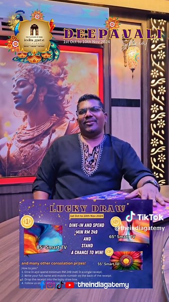 India Gate Restaurant's Deepavali Special 2024 - Exciting Prizes & Traditional Vibes!