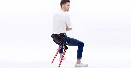 Lex folding wearable chair lets you take a seat anywhere