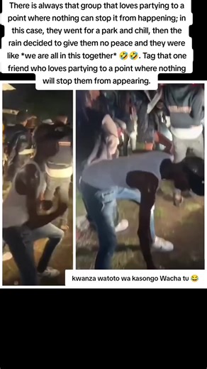 Unstoppable Party Enthusiasts Have Fun in the Rain