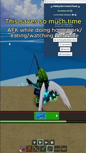 How to AFK while you fish in blox fruits #bloxfruits #roblox