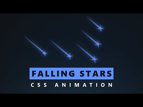 Falling Stars CSS Animation - Only Using CSS & HTML