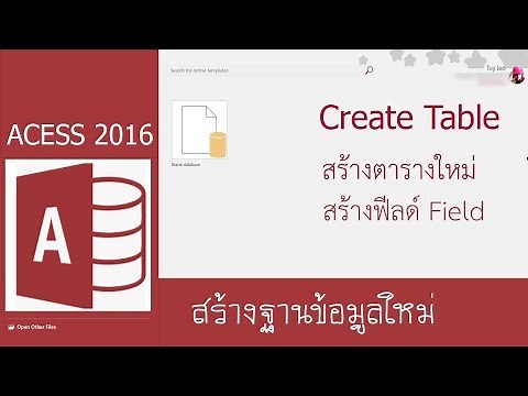 สร้างฐานข้อมูลใหม่, สร้างตารางใหม่ และกำหนดฟีลด์ข้อมูลเริ่มต้น