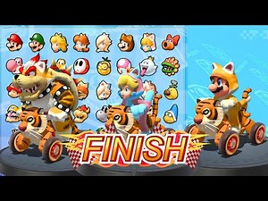 Feline Frenzy in Mario Kart 8 Deluxe: Meowser, Mario Cat, and Peach Cat Race on Golden Dash Cup!