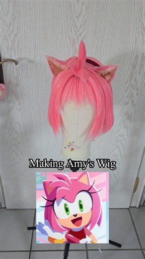 Amy Rose Wig #soniccosplay #amyrose #amyrosecosplay #wigstyling #sonicthehedgehog #sonic #sega #amy