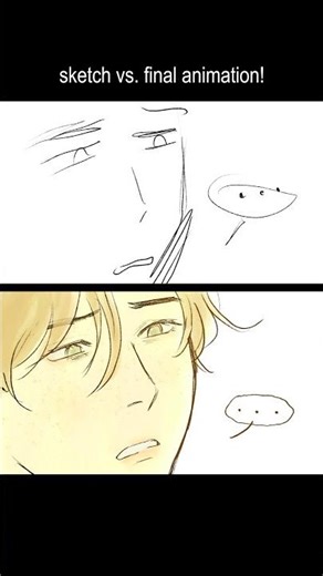 sketch vs final animation😳 #animation