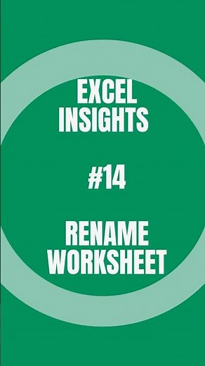 RENAME Worksheet using Shortcut keys in Excel #excel #dataextractor #excelformula #excelformulas