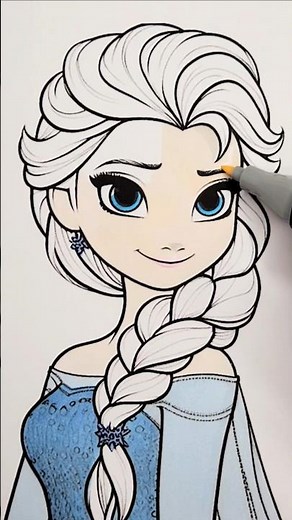 Disney PRINCESS Coloring ELSA #frozen #elsa #annaelsa #coloring #frozen2 #princess #disneyprincess