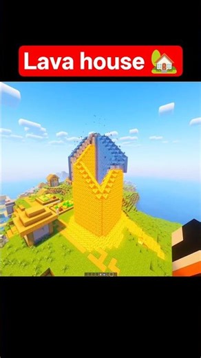 minecraft lava house tutorial #minecraft #shorts