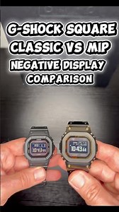 G-Shock Square: Classic vs New MIP Negative Display