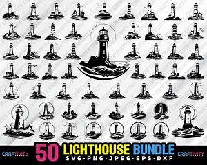 Lighthouse Vector Bundle (svg, Png, Jpg, Eps, Dxf) - Etsy
