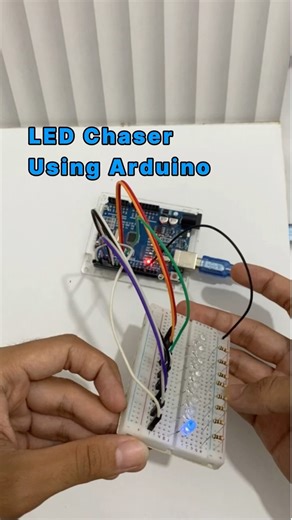 LED Chaser using Arduino Uno 💡#shortvideo #shortsviral #shortsvideo #arduinoproject #arduinoideas