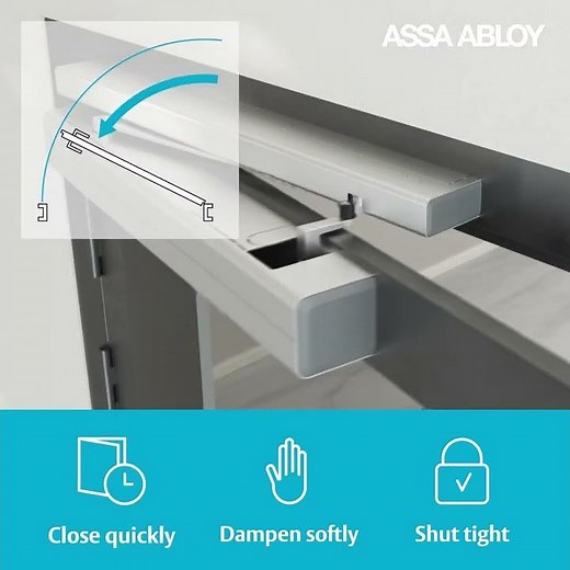 How doors can close quietly and securely with ASSA ABLOY Close-Motion® Door Closer