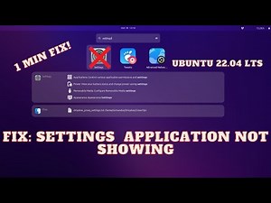 How to Fix : Settings Application not showing or missing on Ubuntu 22.04 LTS