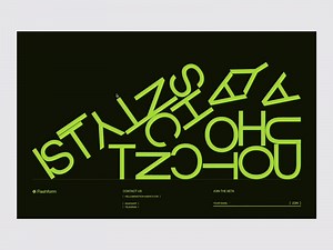 Flashform — Falling Letters animation