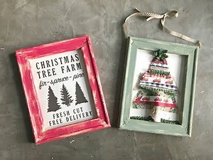 Christmas Reverse Canvas - 2 Techniques