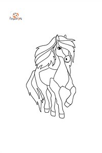 Simple horse сoloring page ♥ Online and Print for Free!