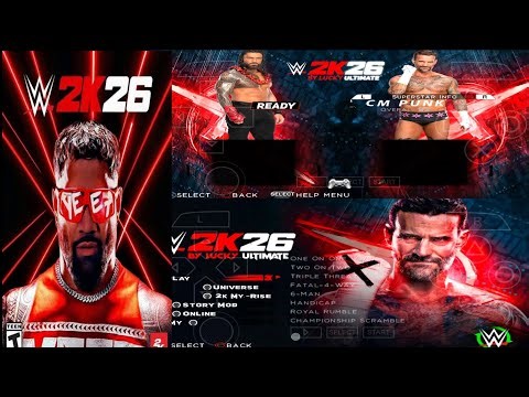 WWE 2K26 latest PSP mod game android offline PPSSPP emulator version game link in comment box