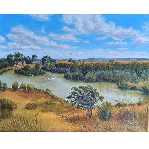 Israel Landscape Original Oil Painting – Galilee Nature "en Afek" Nature Reserve Art 16" × 20" - Etsy