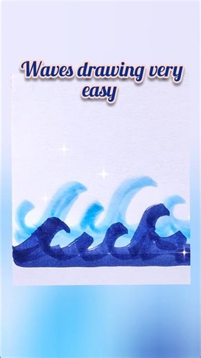 How to Draw Realistic Sea Waves (EASY)#shorts #easy drawing
