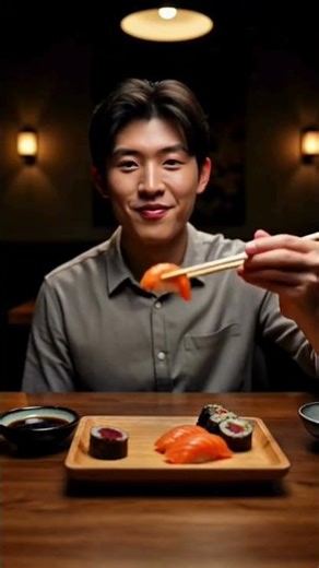 SUSHI EATING ASMR #asmr #eating #foodasmr