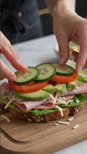 Making Healthy High-Protein Ham Sandwich 🥪🥓🥑💪 | Easy Healthy Lunch