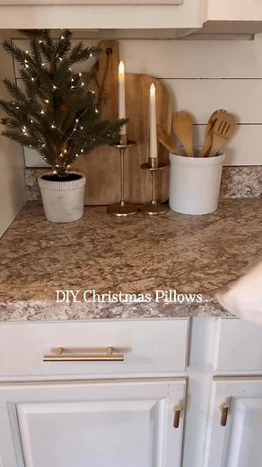 206K views · 14K reactions | DIY Christmas pillows! These are no sew...
