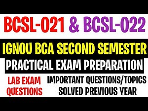 BCSL 21 C Programming Lab | BCSL 22 Assembly Language Lab | IGNOU BCA Second Semester Lab Exam prep.