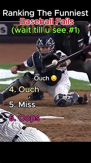 Ranking The Funniest Baseball Fails You Have to See 🤣⚾ #shorts #highlights #baseball #football