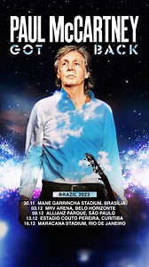479K views · 8.7K reactions | Come to Brazil? Claro!  Paul will be 'Back in Brazil' in November and December 2023! paulmccartneygotback.com #PaulMcCartneyGotBack | Paul McCartney | Facebook