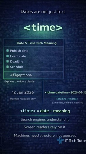 HTML time tag #html #html5 #ittechtutorial
