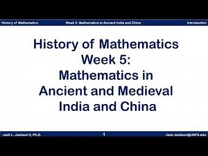 Math History 5.1 Mathematics is Multicultural