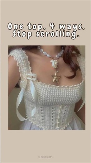 Which one would you wear....One white corset top, but 6 completely different aesthetics. ✨