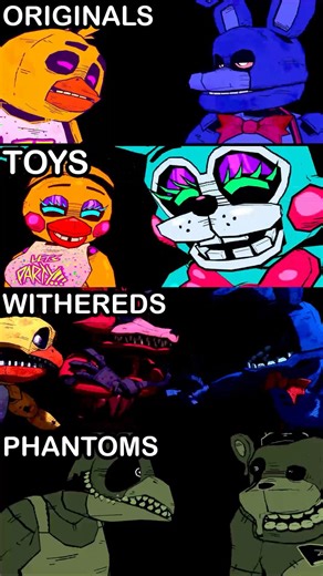 FNaF Movie ANIMATED INTRO's - Originals VS Toys VS Withereds VS Phantoms