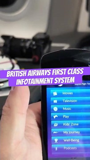 British Airways FIRST CLASS Infotainment System