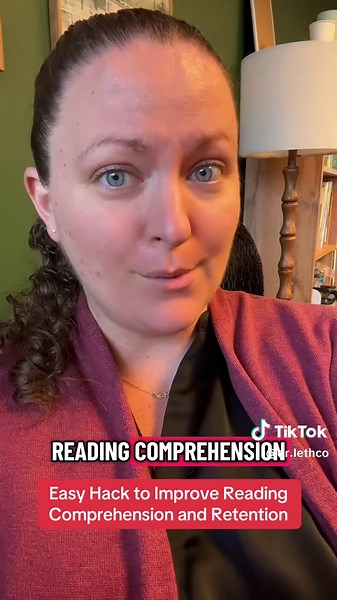Did you know that executive functioning and reading comprehension were related? This strategy decreases the demand on working memory and the organizational processes needed to understand what you read. #executivefunction #teachers #adhdhacks #brainhacks #studyhacks