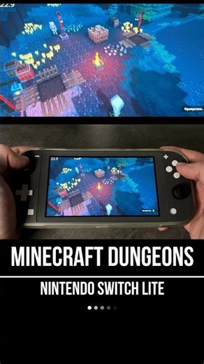 Minecraft Dungeons Nintendo Switch Lite Gameplay - FPS Monitor