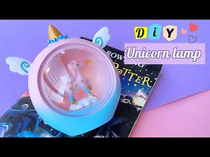 handmade paper unicorn lamp / Unicorn Home Decor Craft /Unicorn Paper Craft | DIY Desk Decor Ideas