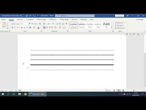 Insérer rapidement une ligne horizontale | Word