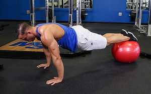 Push Up (Feet on Swiss Ball)