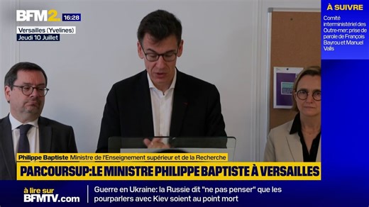 Parcoursup: le ministre de l'Enseignement supérieur se satisfait des premiers résultats