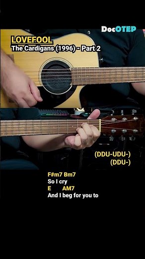 Lovefool - The Cardigans (1996) Easy Guitar Chords Tutorial with Lyrics Part 2 SHORTS REELS