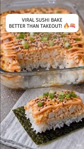 The Viral Sushi Bake Everyone Is Making! 🍣 Easy Sushi Bake Recipe | Better Than Takeout!#trending