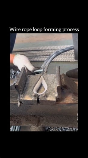 Industrial & Technology on Instagram: "From raw steel strands to a finished, load-bearing loop, the wire rope loop forming process is all about precision, strength, and reliability. The process begins by carefully measuring and cutting the wire rope to the required length, ensuring clean ends and accurate dimensions. The rope is then bent back onto itself to create the loop, with the size of the eye formed according to application needs—whether for lifting, rigging, anchoring, or suspension. A t