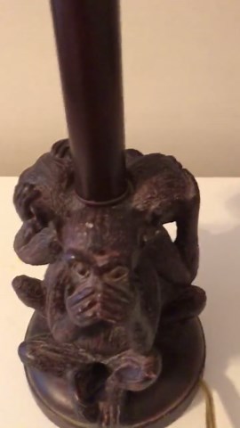 Vintage Composite Monkey Table Lamp, 20th Century Decor, 32" - Etsy