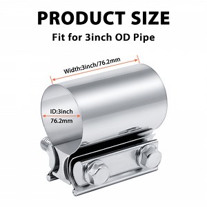 [Hot Item] Lap Joint Exhaust Band Clamp 304 Stainless Steel Exhaust Muffler Clamp