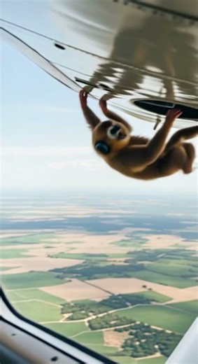 Monkey Clings to the Wing of a Plane… And Survives a High-Speed Flight #wildlife #aviation #amazing