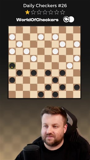 Monday Easy (But Hidden) Mode ✅⚪⚫ (⭐1/7) | Daily Checkers #26