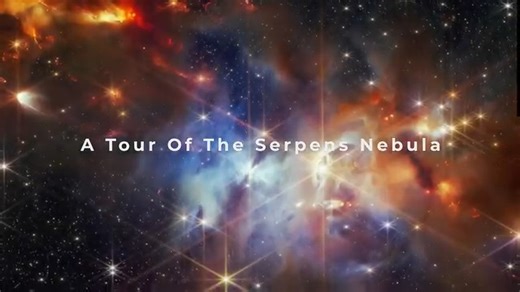 A Tour of The Serpens Nebula | James Webb Space Telescope FriendsofNASA.org: This video tours the Serpens Nebula, a star-forming region that lies 1,300 light-years away from Earth. A new image of Serpens from NASA’s James Webb Space Telescope shows an intriguing group of aligned protostellar outflows within one region of the nebula. Protostellar outflows are formed when jets of gas spewing from newborn stars collide with nearby gas and dust at high speeds. This region is also home to several cap