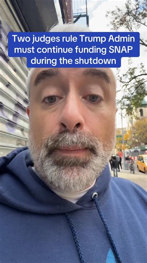 Good news deserves to be shared: federal judges are standing firm against the Trump administration's attempts to starve families during a government shutdown. We’re seeing empathy and justice prevail, but we can’t let up—call your representatives and demand they protect SNAP benefits. #prodemocracy #SNAP #politics #FindOutPodcast #foodsecurity Follow for more exclusive insights from us @krisgoldsmith85 @tim_fullerton @ohhthatsrich @itsluke7 @zak.kimball | Find Out Podcast | Facebook