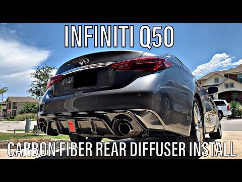 Infiniti Q50 Vicrez Carbon Fiber Rear Diffuser Install!